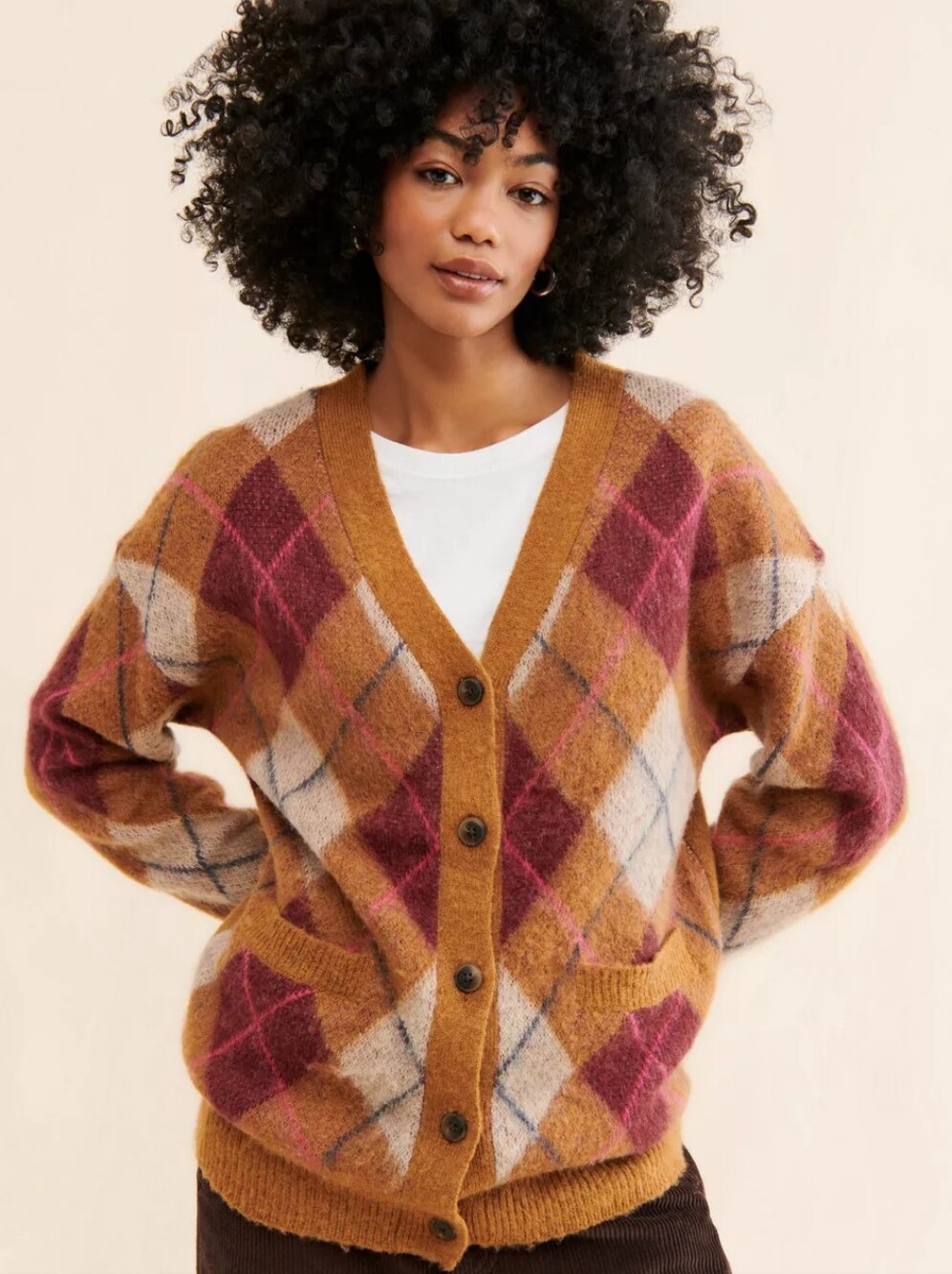 Steve Madden Lexie Plaid Cardigan Size S